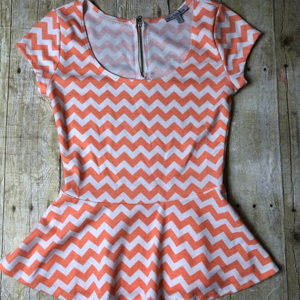 Charlotte Russe Chevron Peplum Top
